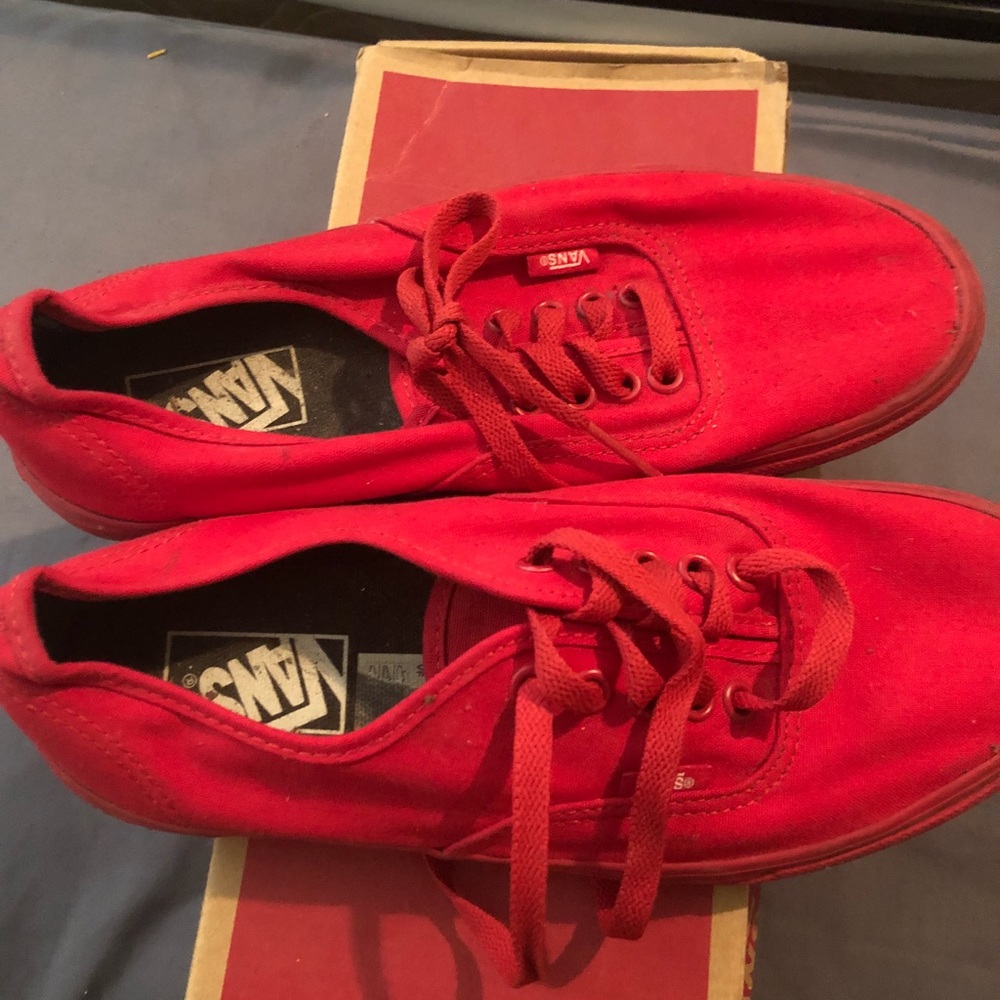 Red Authentic Vans - image 2